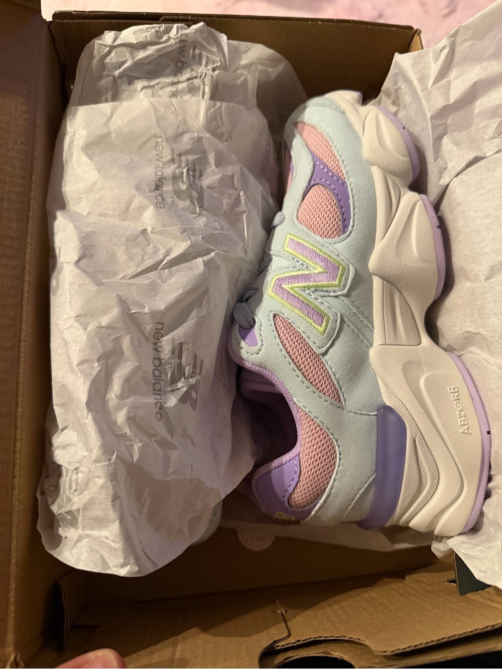 New Balance Kids Pastel Pink, Lavender & Mint Accent Sneakers